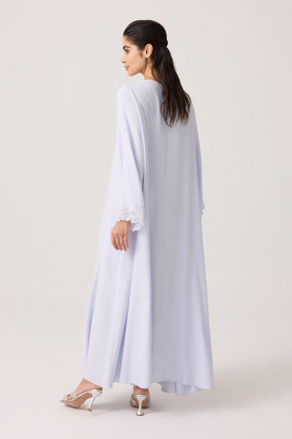 Astra Silky Rayon Dress Baby Blue