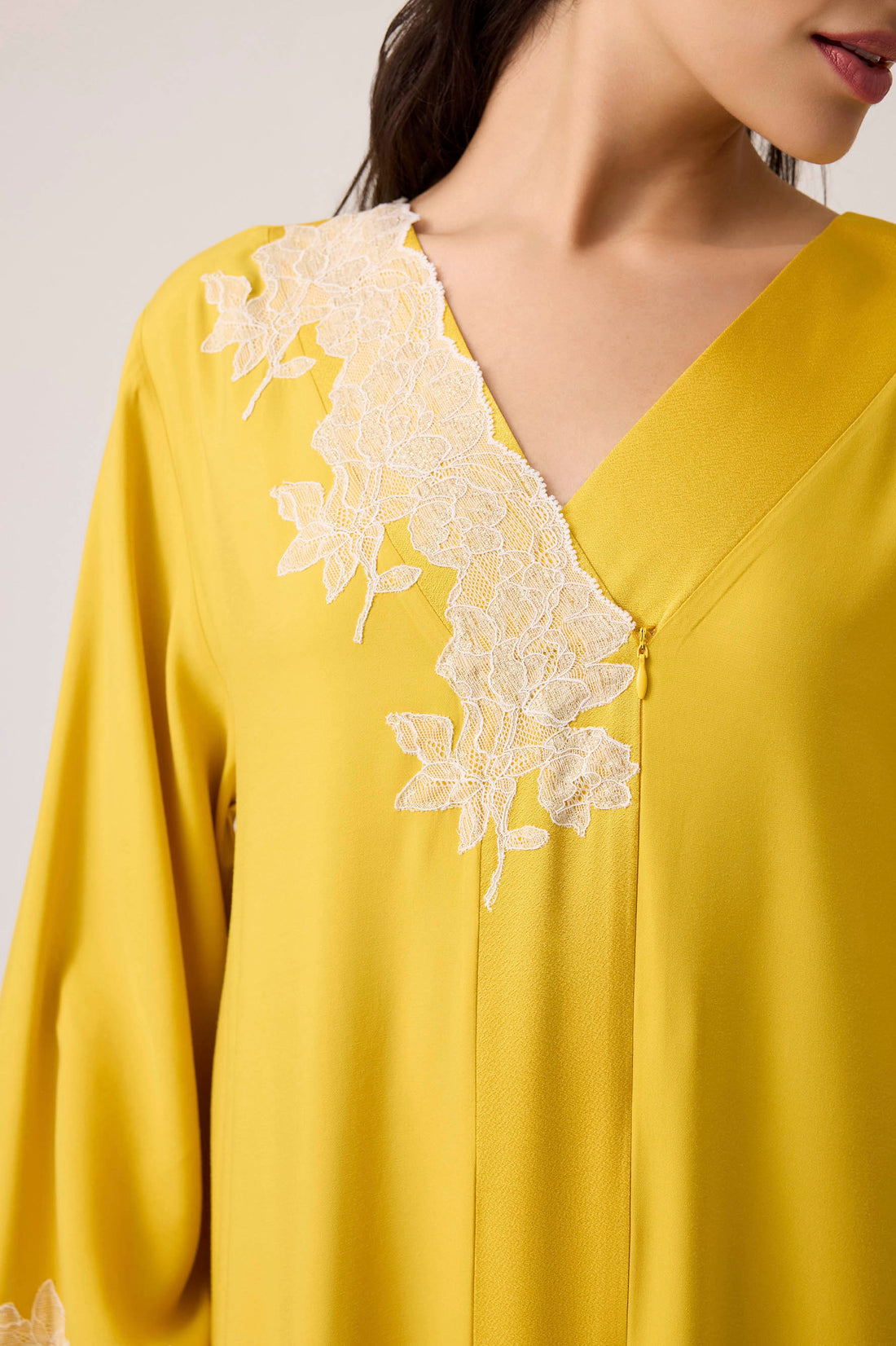 Astra Silky Rayon Dress Saffron