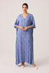 Cara Silky Rayon Dress Regal Blue Blue Silk — Bocan Couture luxury nightwear