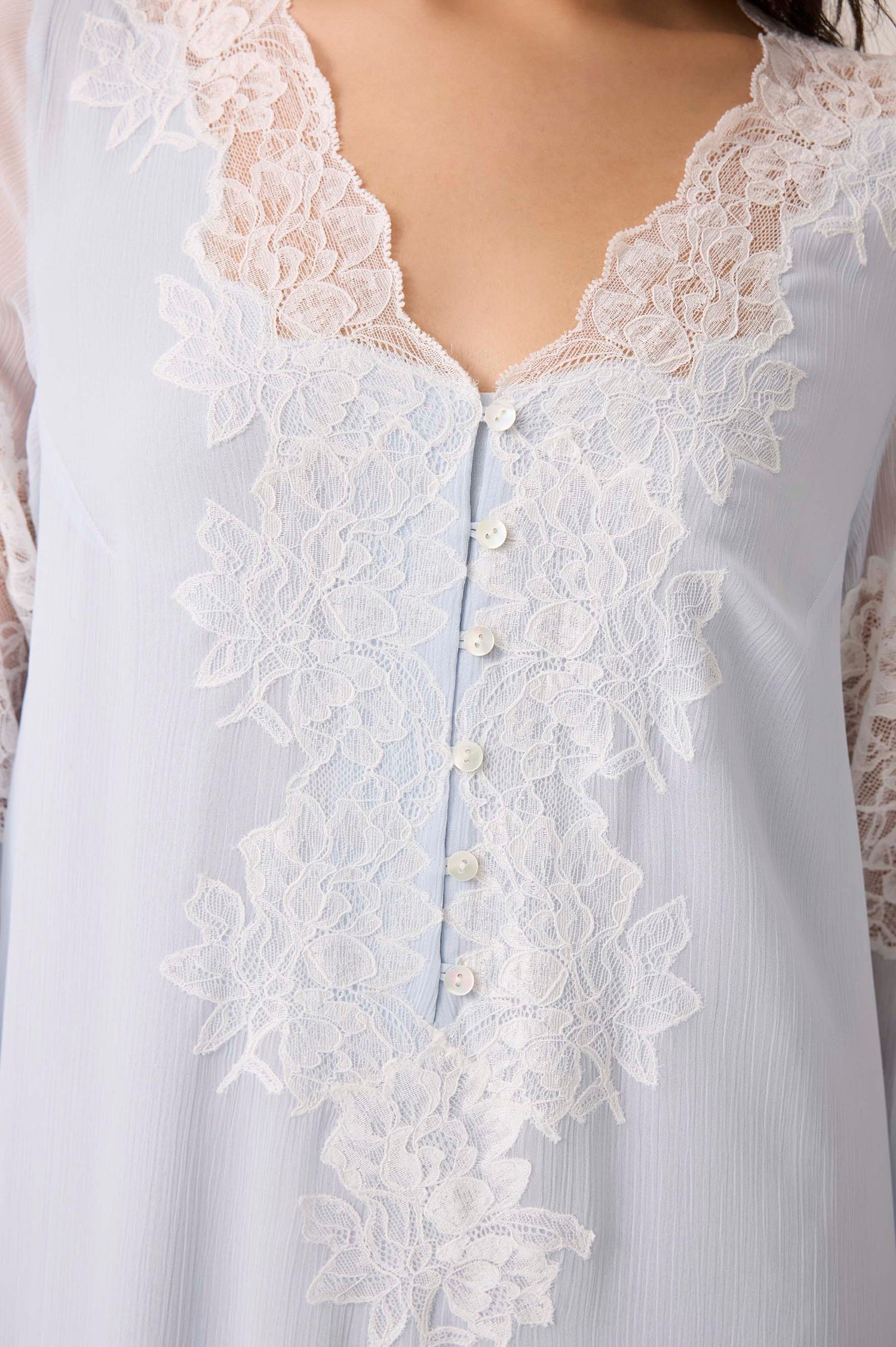 Flint Silky Chiffon Dress Baby Blue