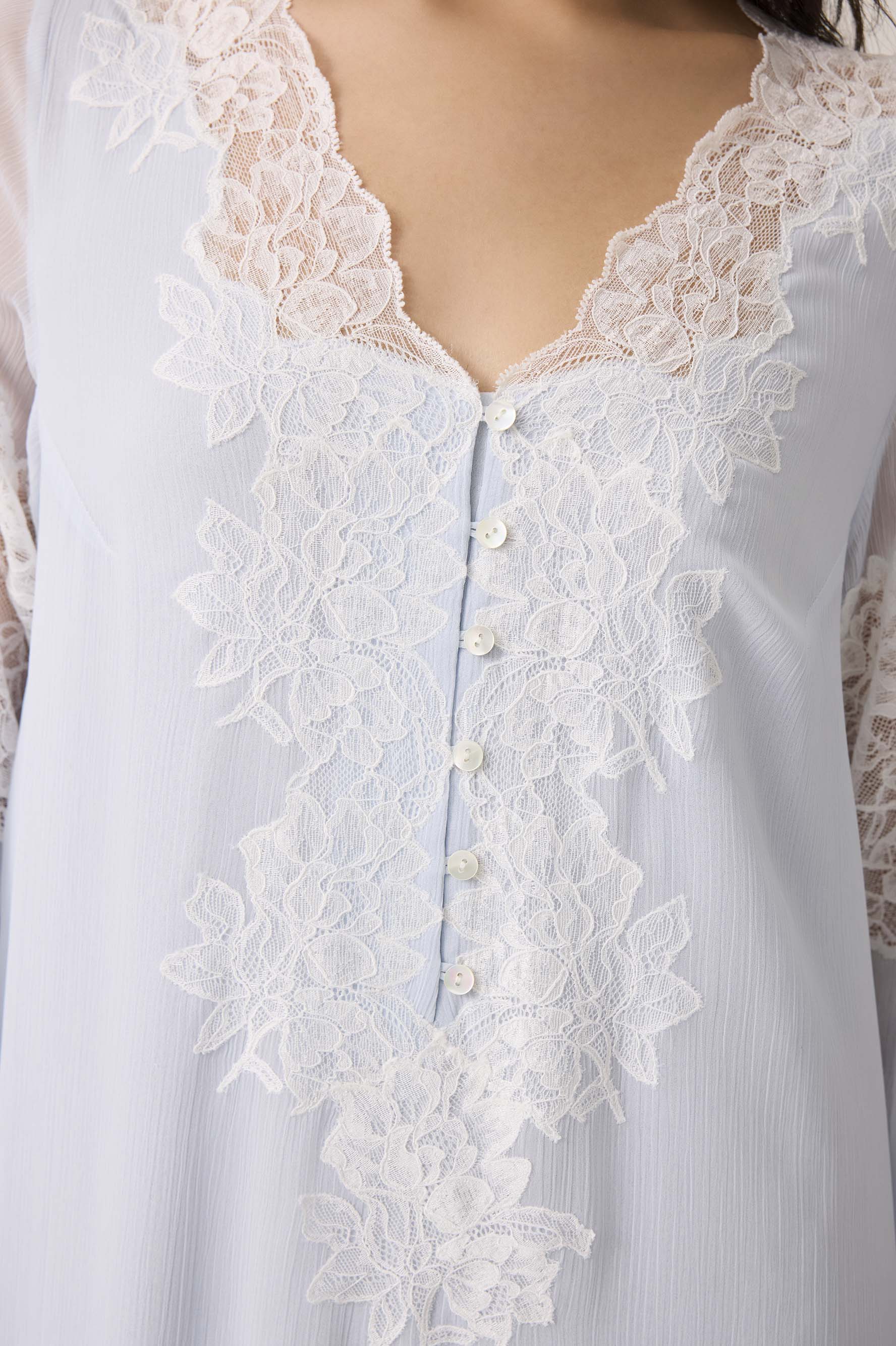 Flint Silky Chiffon Dress Baby Blue