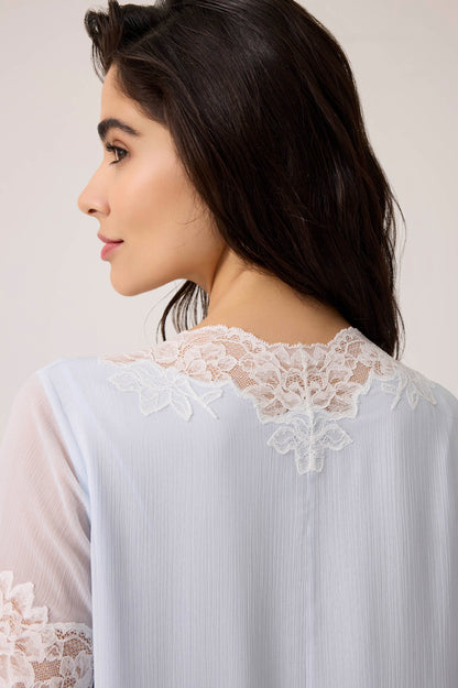 Flint Silky Chiffon Dress Baby Blue