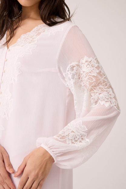 Flint Silky Chiffon Dress Baby Pink