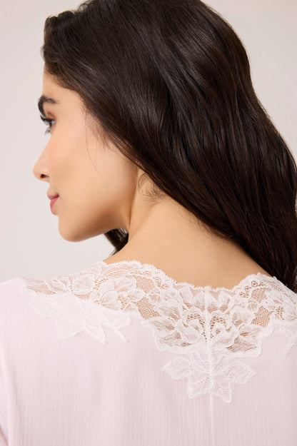 Flint Silky Chiffon Dress Baby Pink