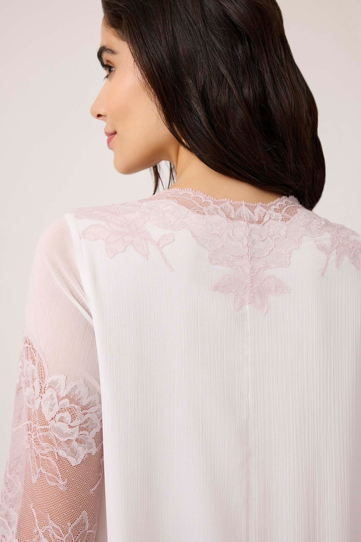 Flint Silky Chiffon Dress Off White