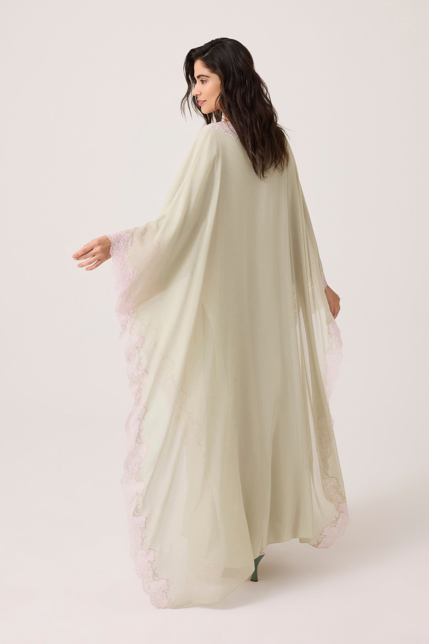 Amara Silky Chiffon Dress Sage Green