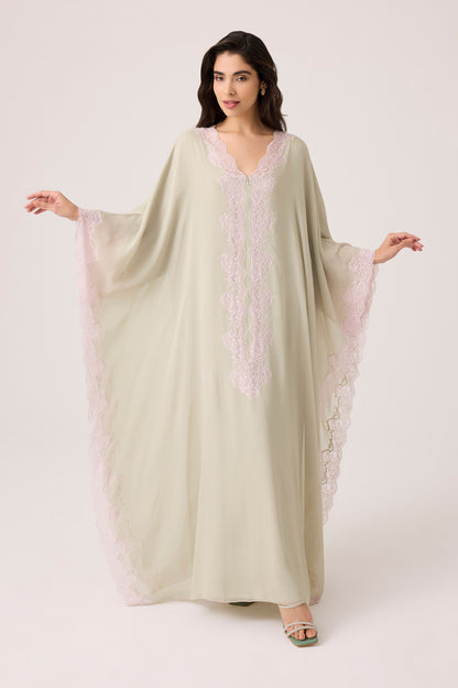 Amara Silky Chiffon Dress Sage Green