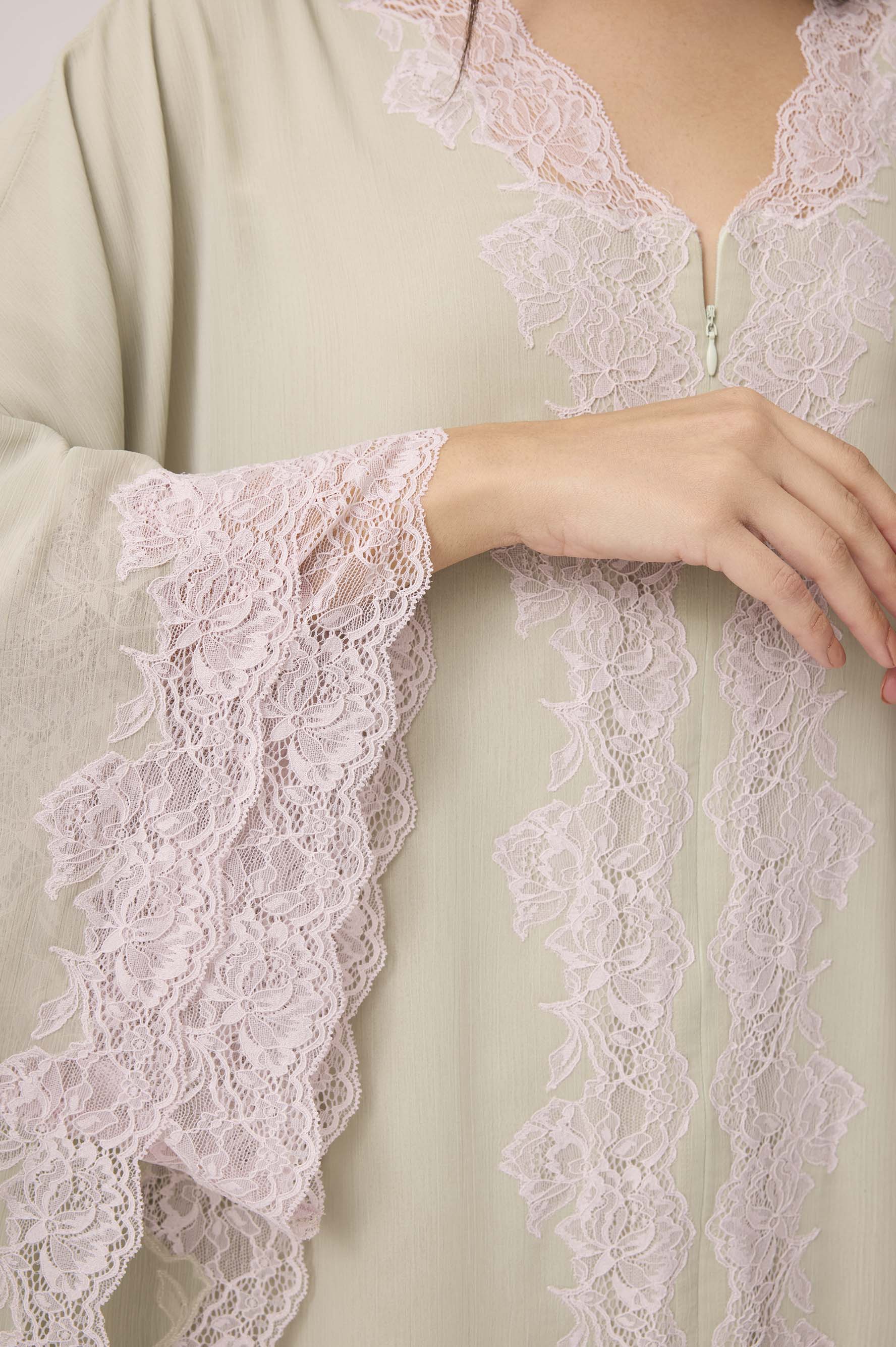 Amara Silky Chiffon Dress Sage Green