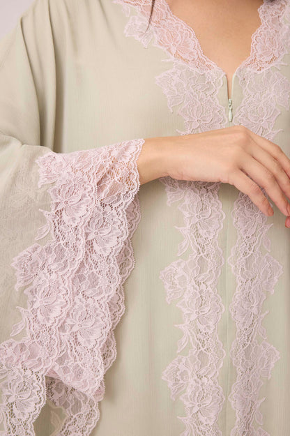 Amara Silky Chiffon Dress Sage Green