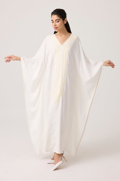 Ariana Silky Rayon Dress Off White