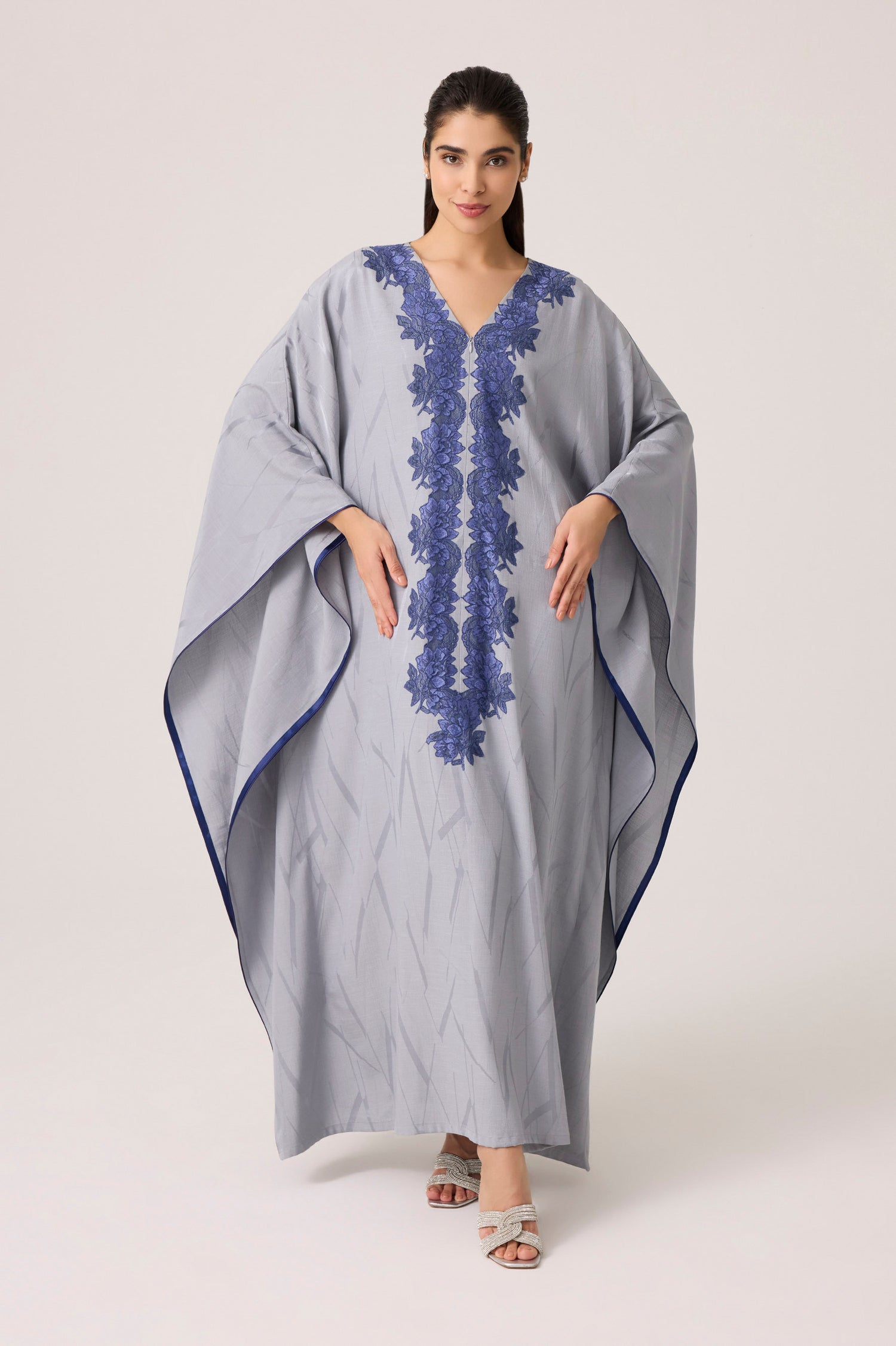 Ariana Silky Rayon Dress Grey