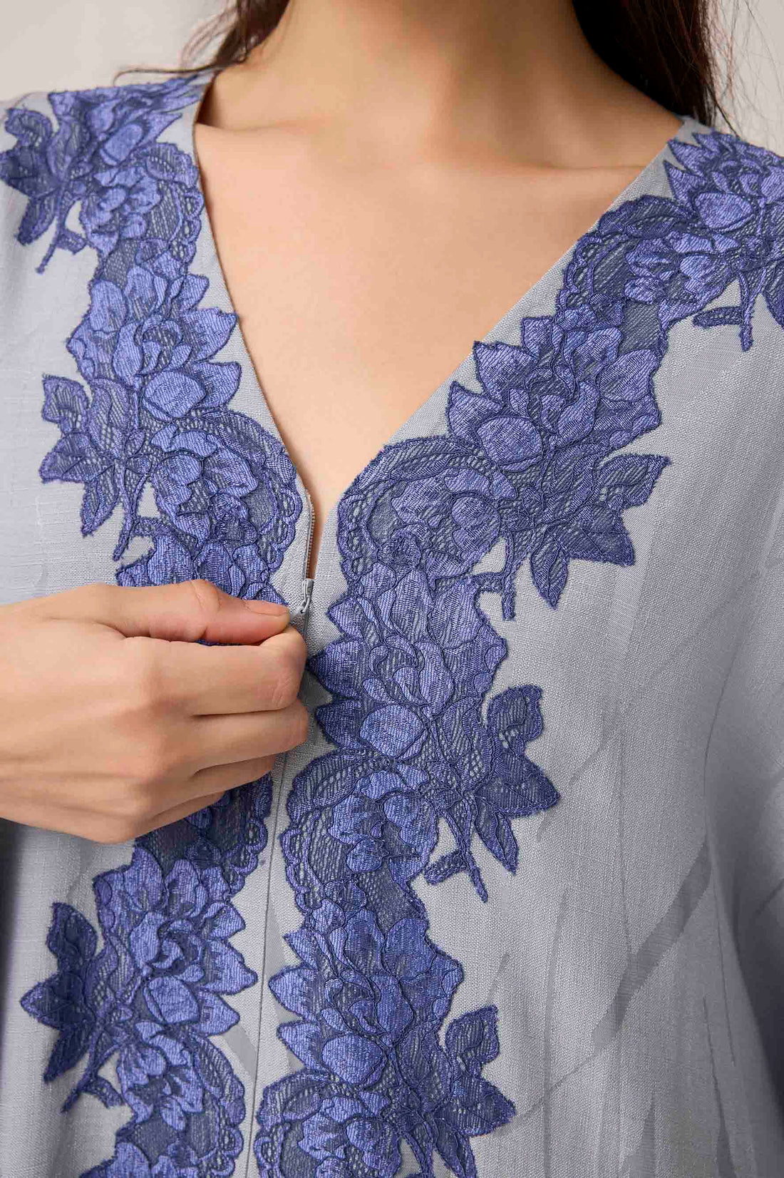 Ariana Silky Rayon Dress Grey