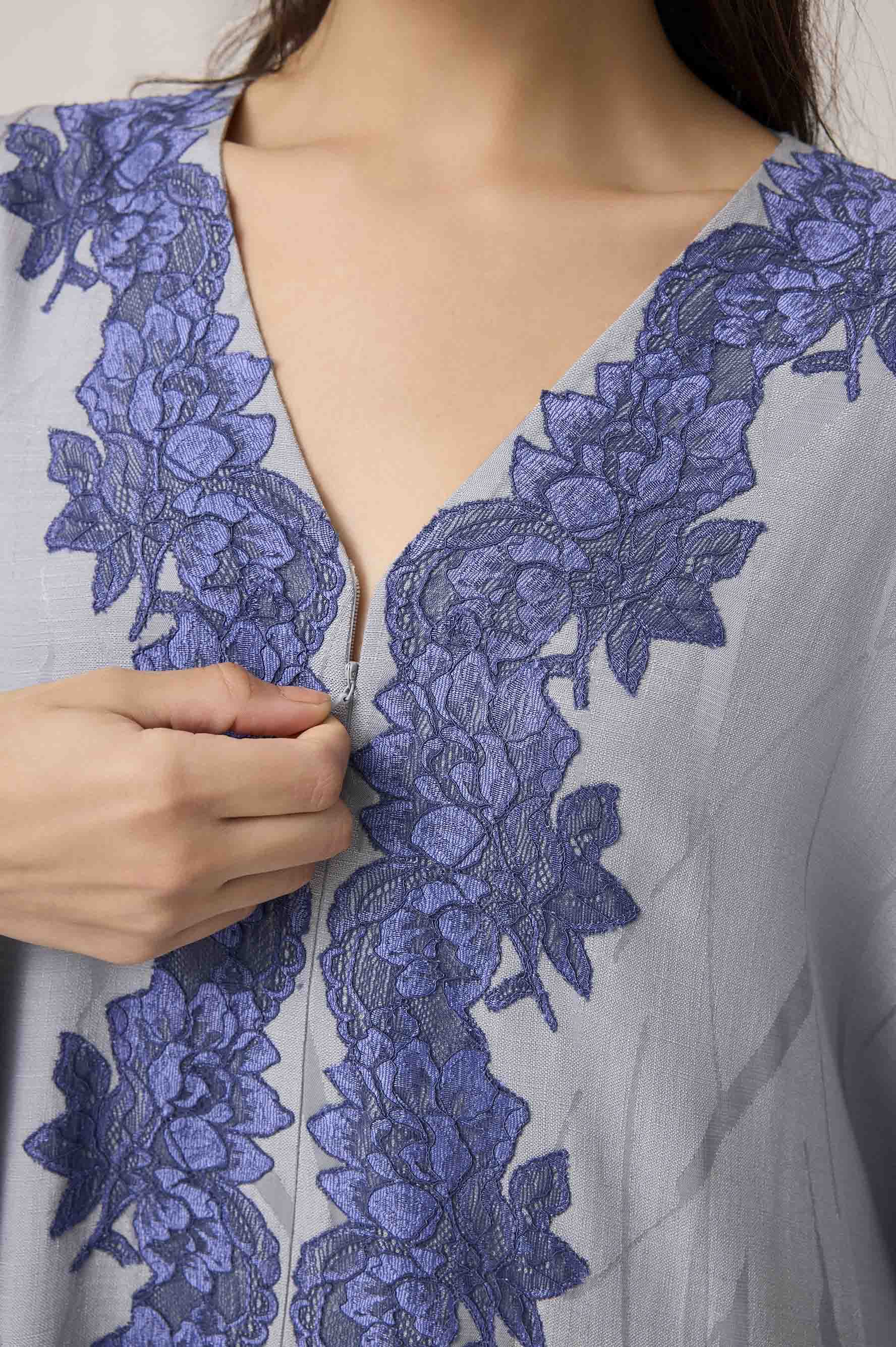 Ariana Silky Rayon Dress Grey