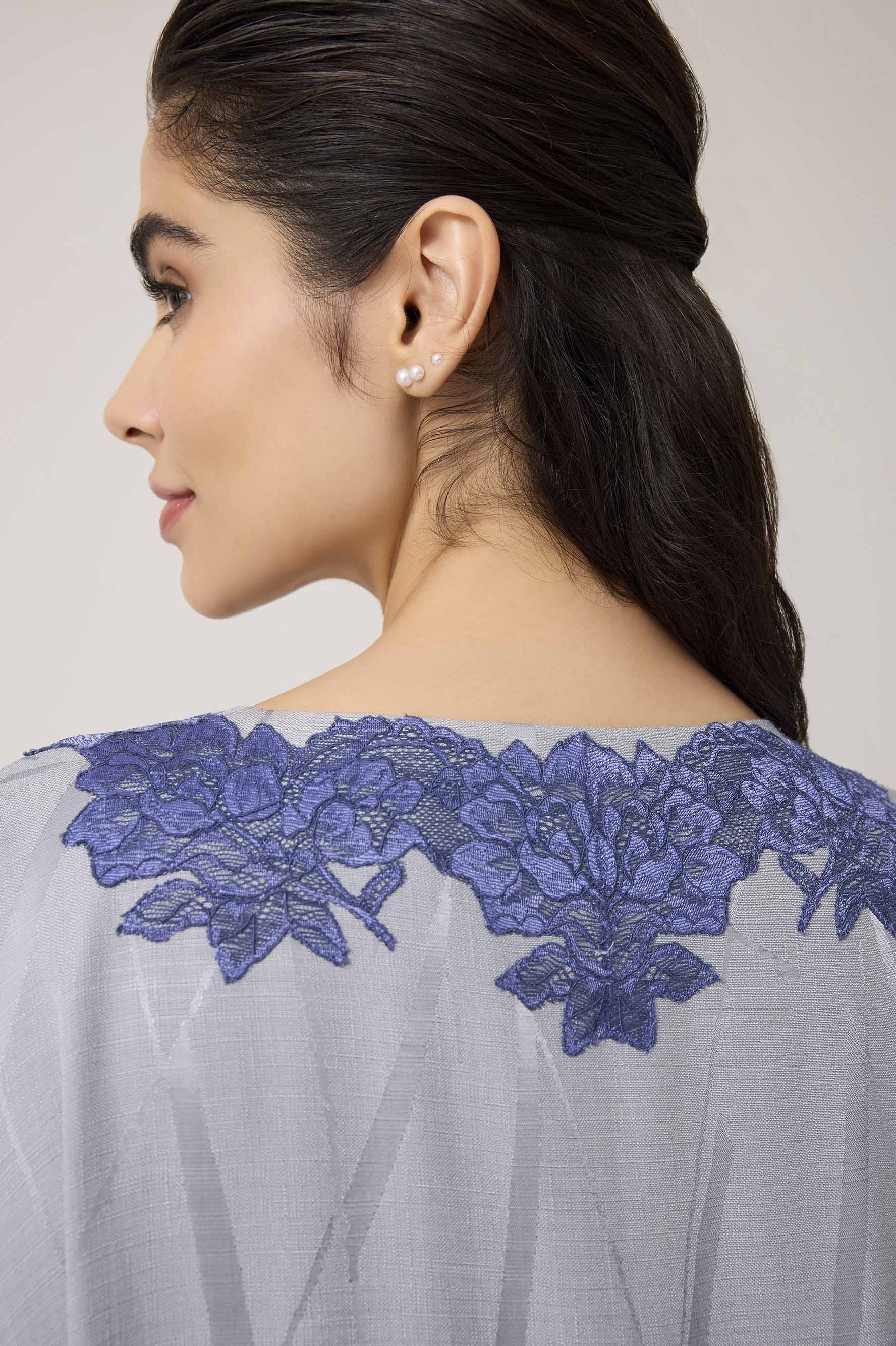 Ariana Silky Rayon Dress Grey