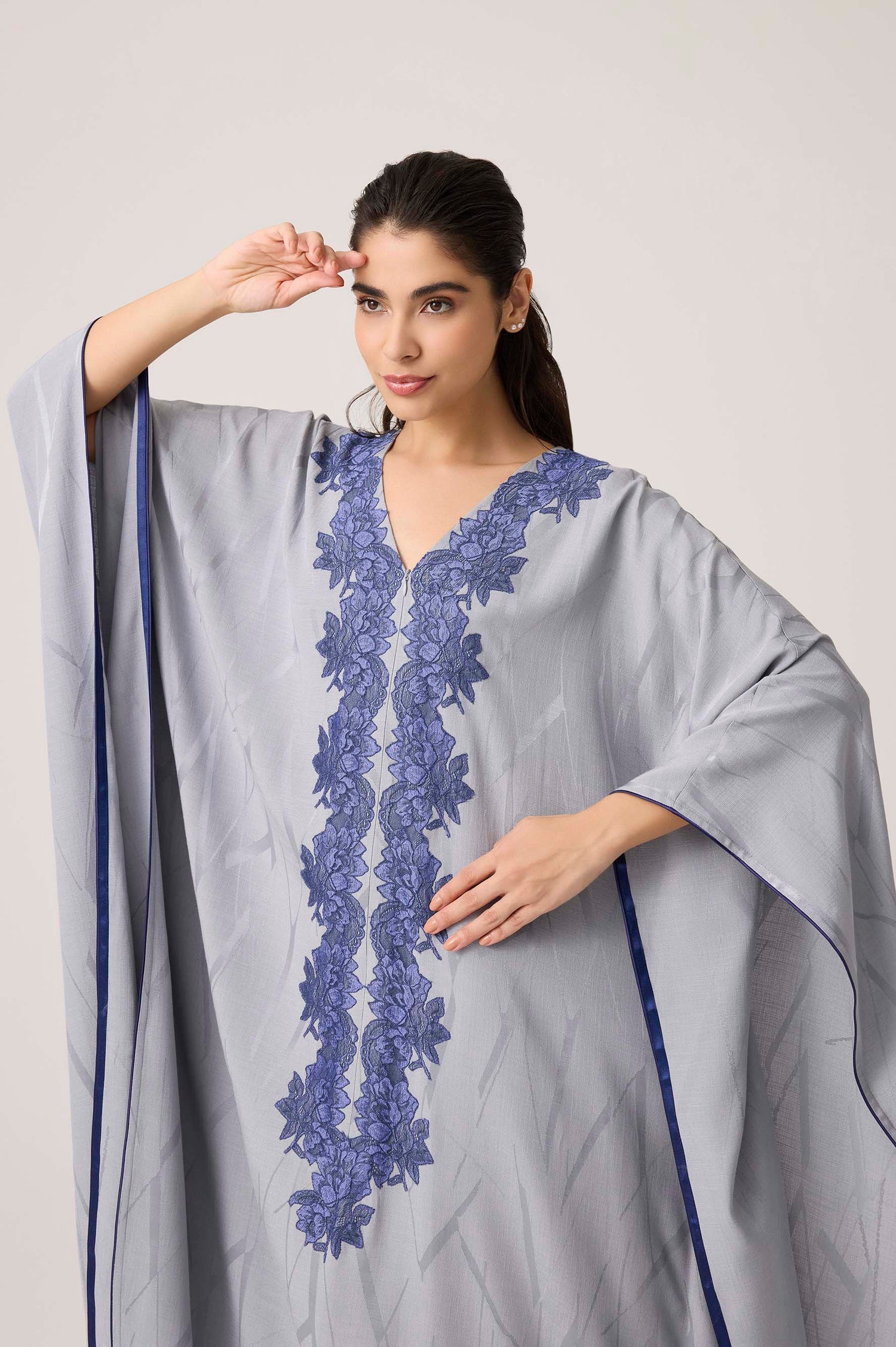 Ariana Silky Rayon Dress Grey