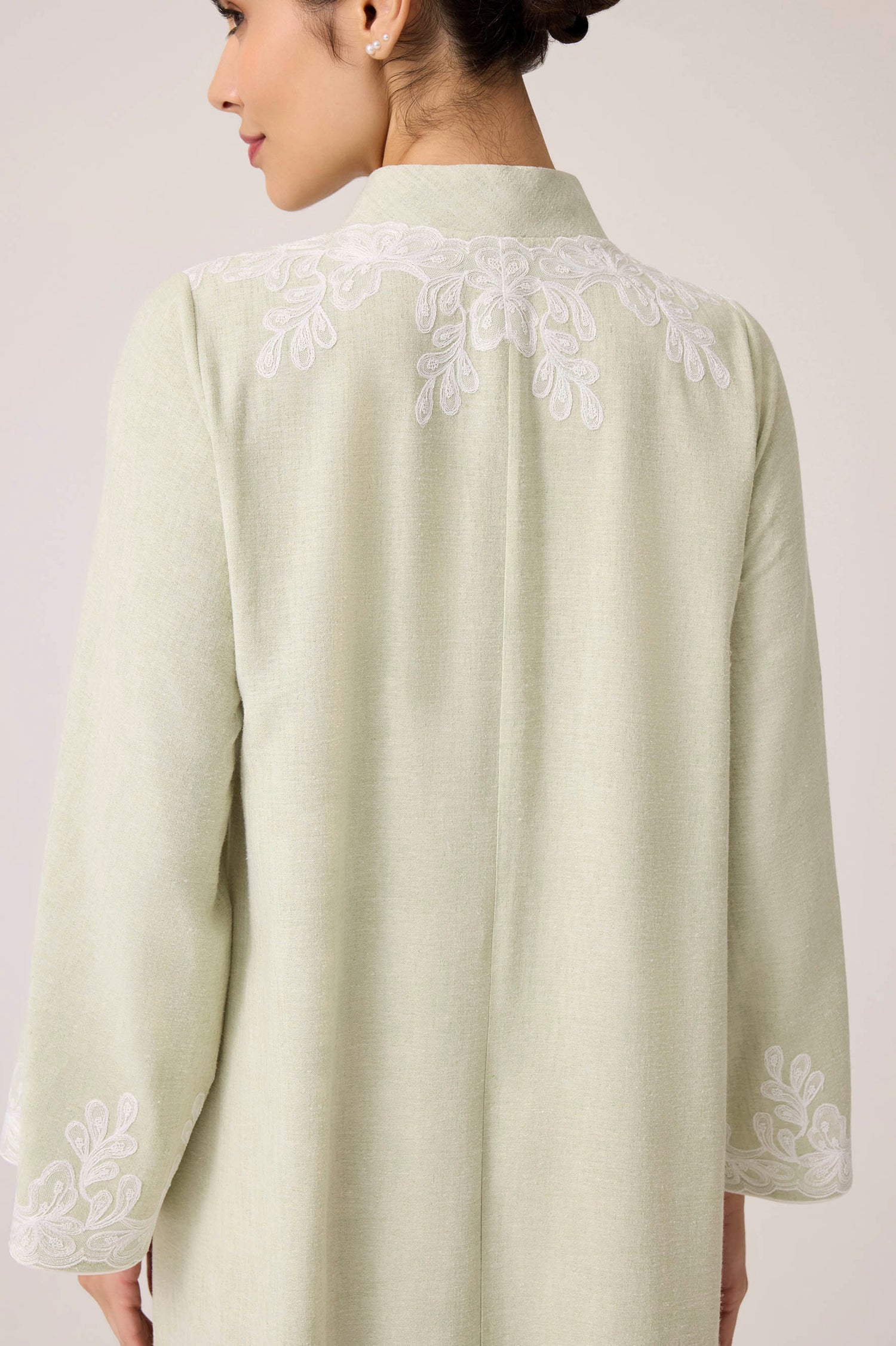 Jade Linen Dress Sage Green, M-L Jade Linen Dress Sage Green, M-L