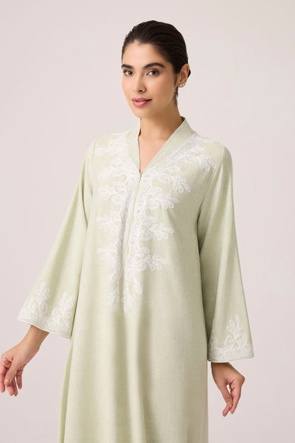 Jade Linen Dress Sage Green