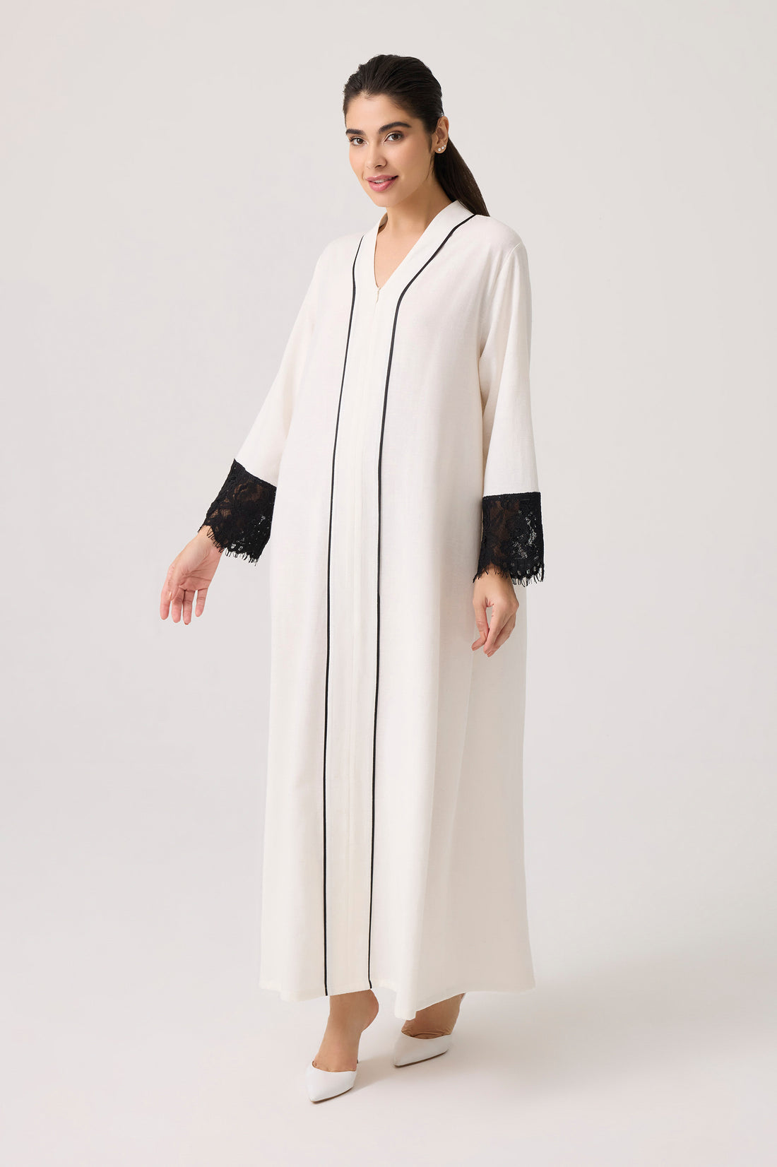 Elya Linen Dress Off White