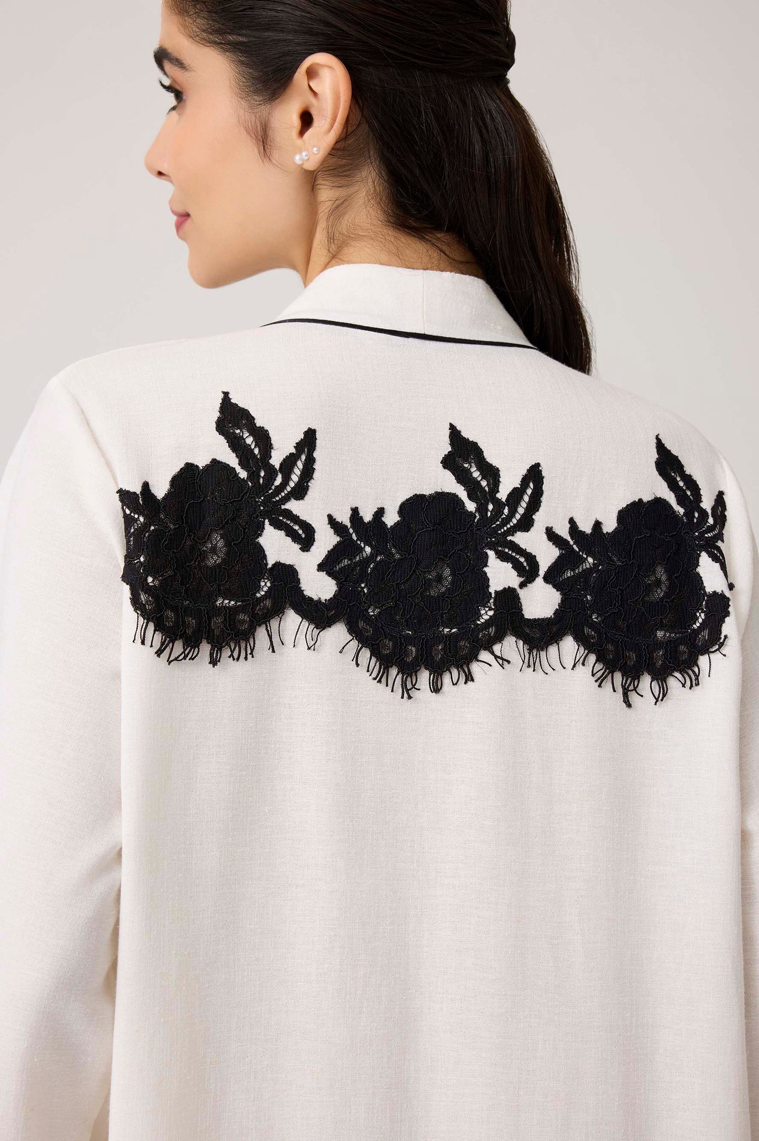 Elya Linen Dress Off White