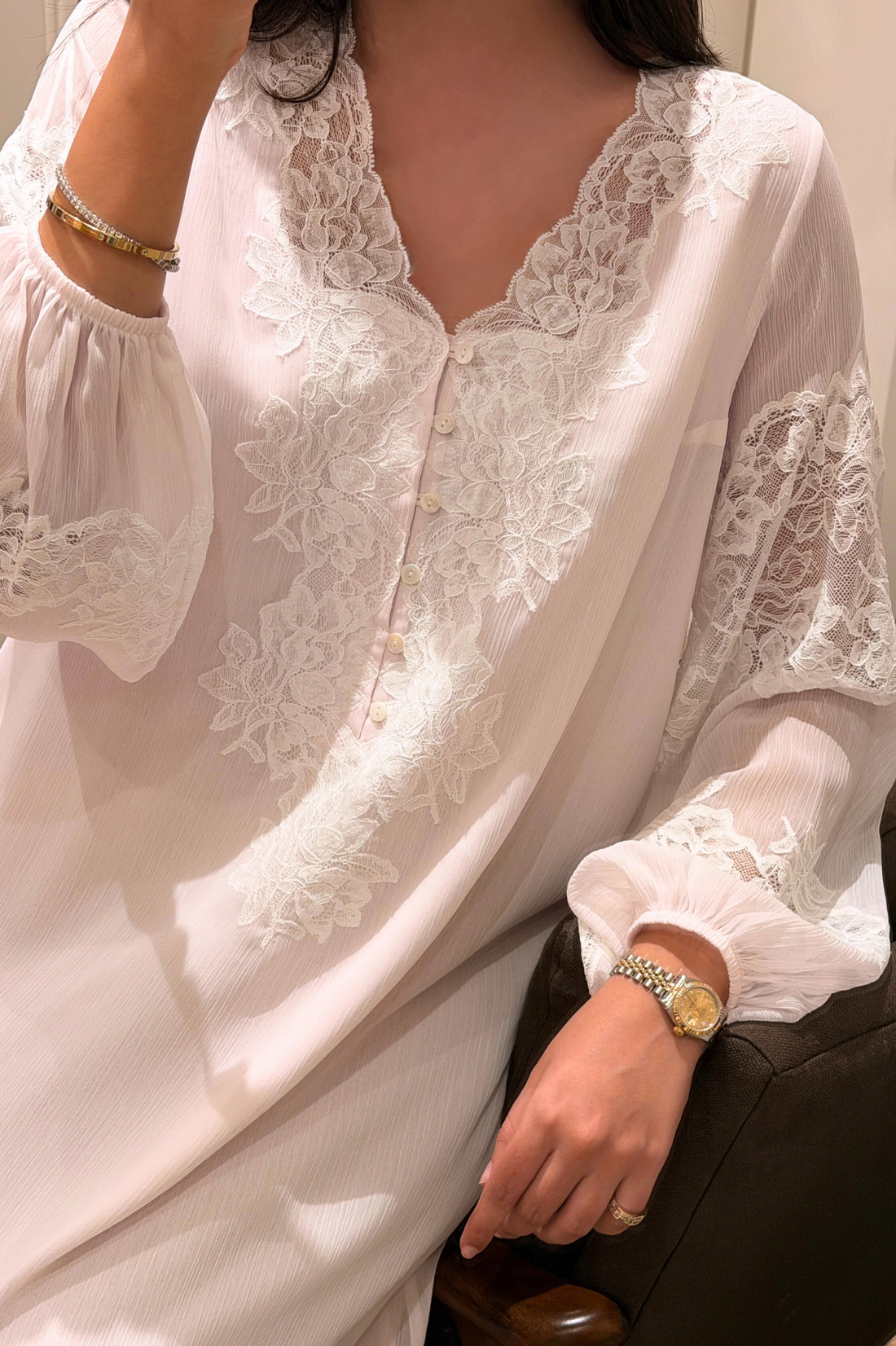 Flint Silky Chiffon Dress Baby Pink