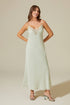 Darlene Silky Nightgown  Sage Green Sage Green Silk — Bocan Couture luxury nightwear