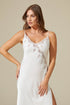 Mira Silky  Nightgown White White Silk — Bocan Couture luxury nightwear