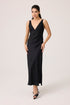 Mila Silky Rayon Nightgown Black Black Silk — Bocan Couture luxury nightwear
