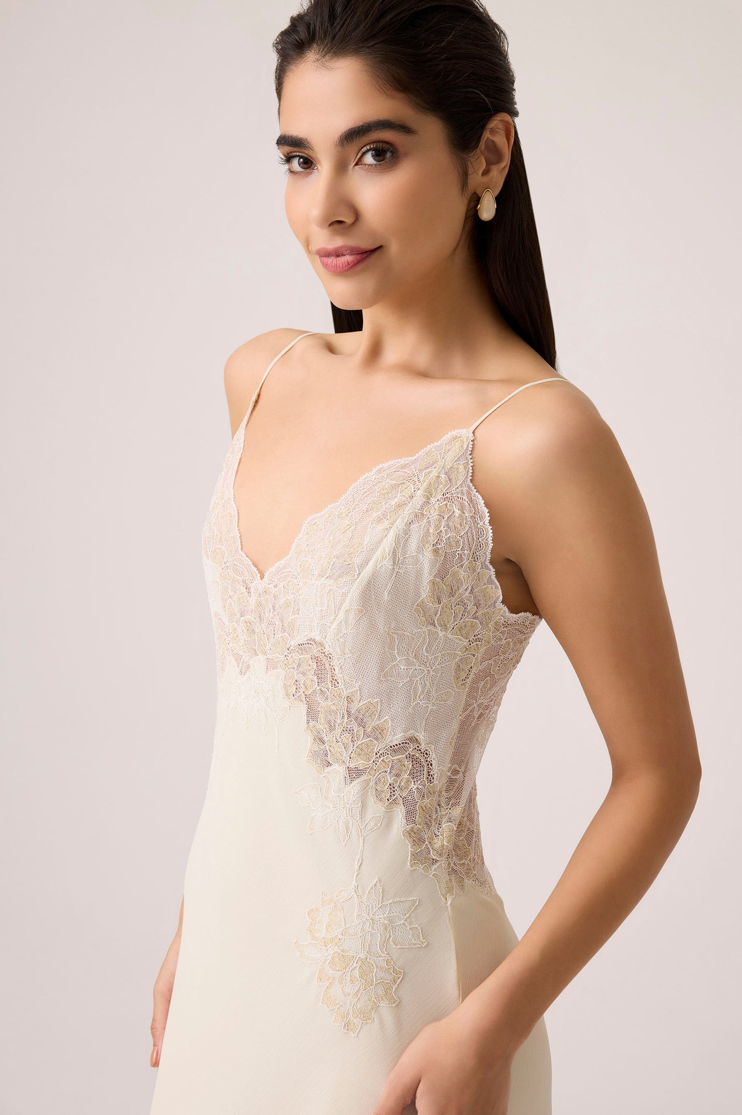 Malaika Silky Chiffon Robe Set Honey