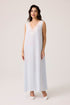 Irina Silky Chiffon Nightgown Baby Blue Blue Silk — Bocan Couture luxury nightwear