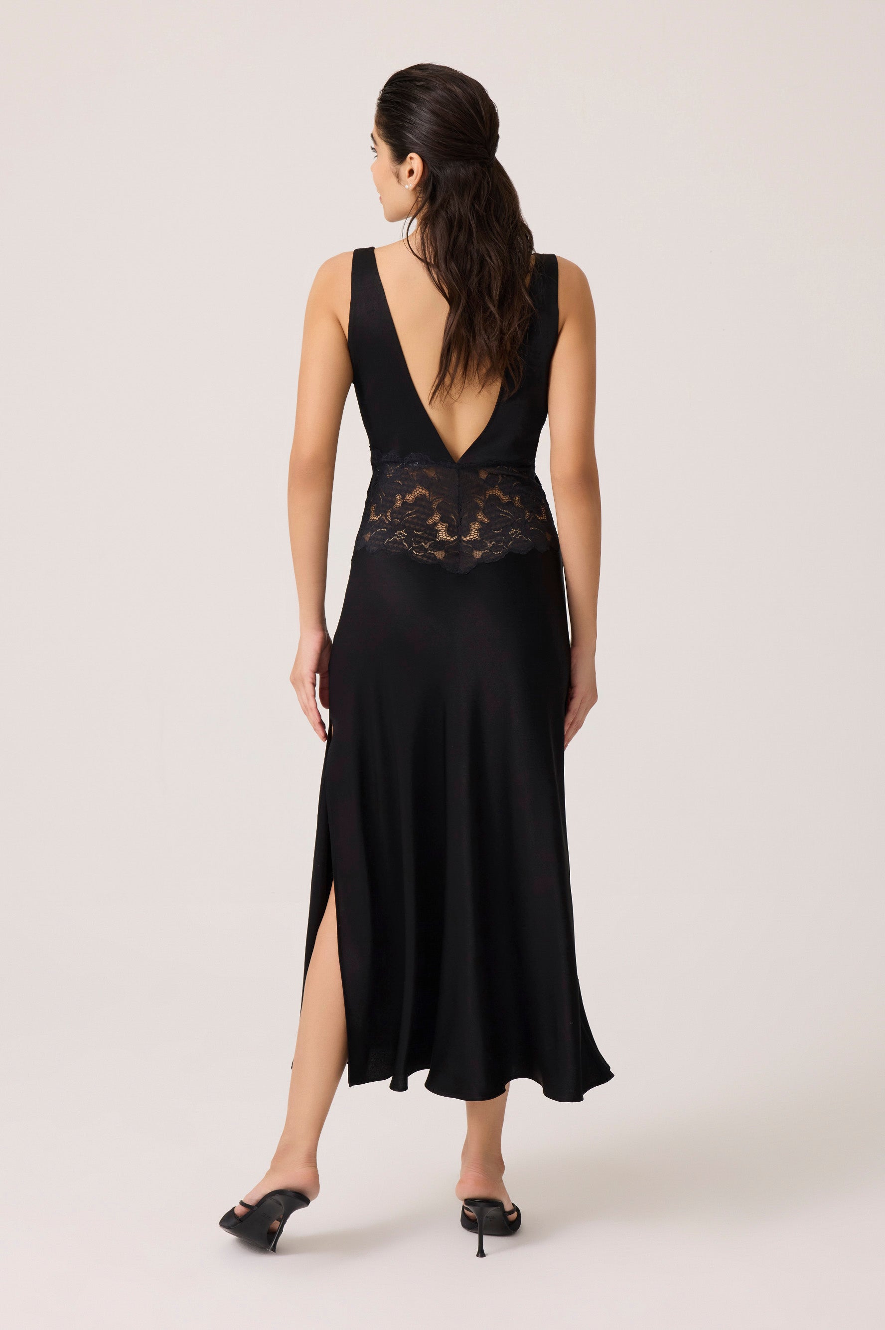 Beatrice Chiffon Cape Set Black