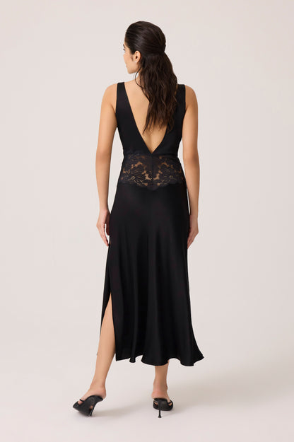 Beatrice Chiffon Cape Set Black