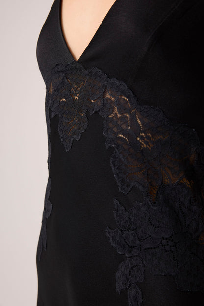 Beatrice Chiffon Cape Set Black