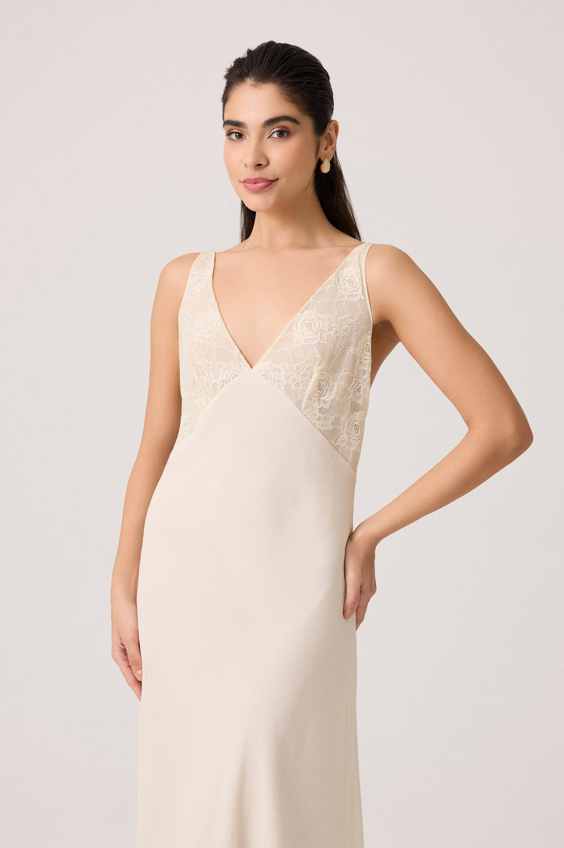 Lumi Silky Chiffon Nightgown Honey