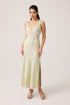 Beatrice Chiffon Cape Set Light Green Green Silk — Bocan Couture luxury nightwear, look 11