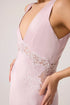 Beatrice Chiffon Cape Set Powder Powder Silk — Bocan Couture luxury nightwear, look 9