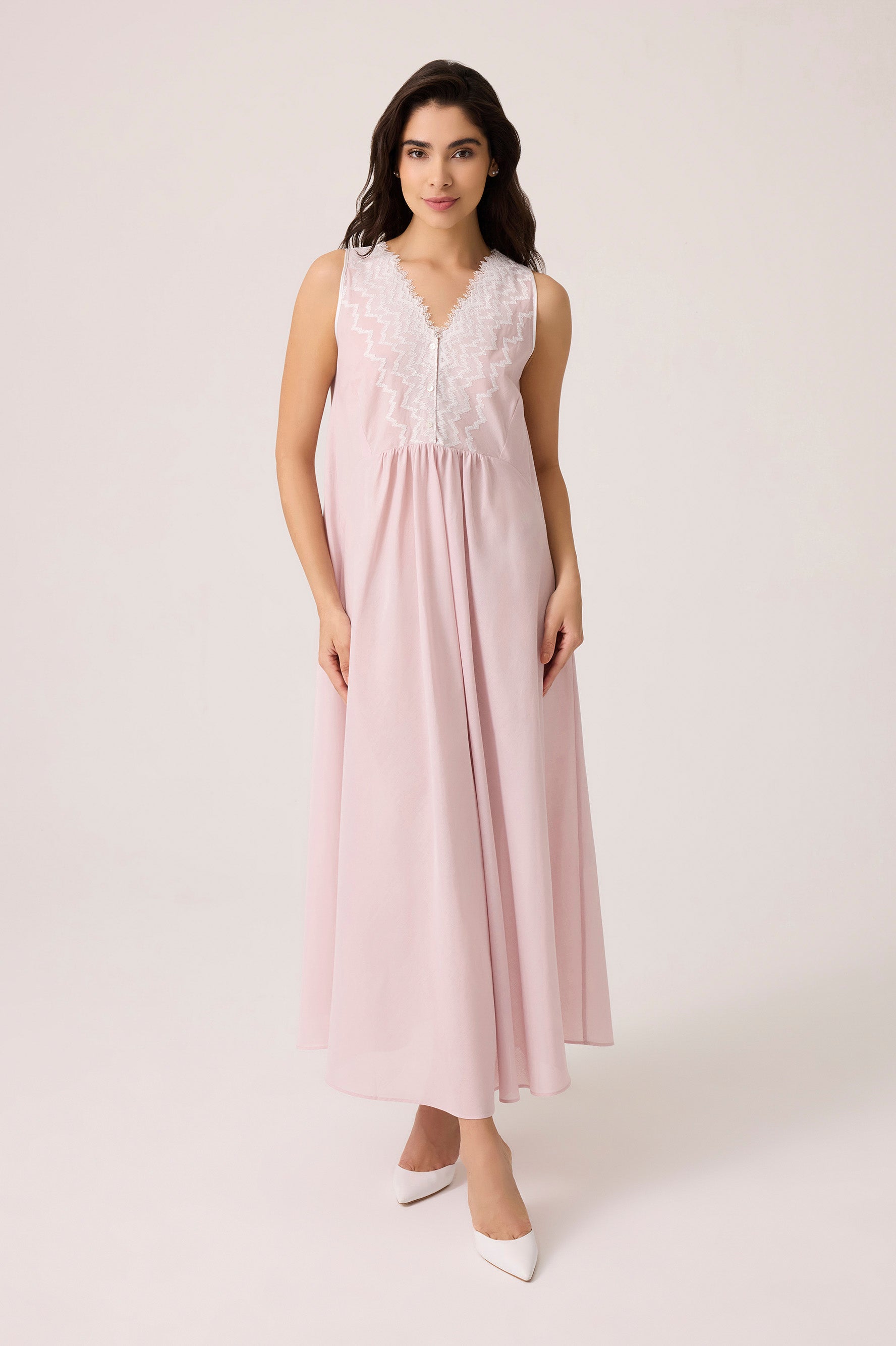 Yasmine Cotton Robe Set Powder