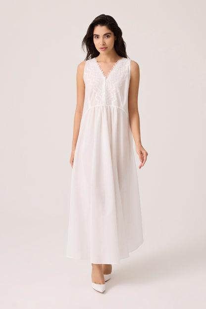 Yasmine Cotton Robe Set Off White