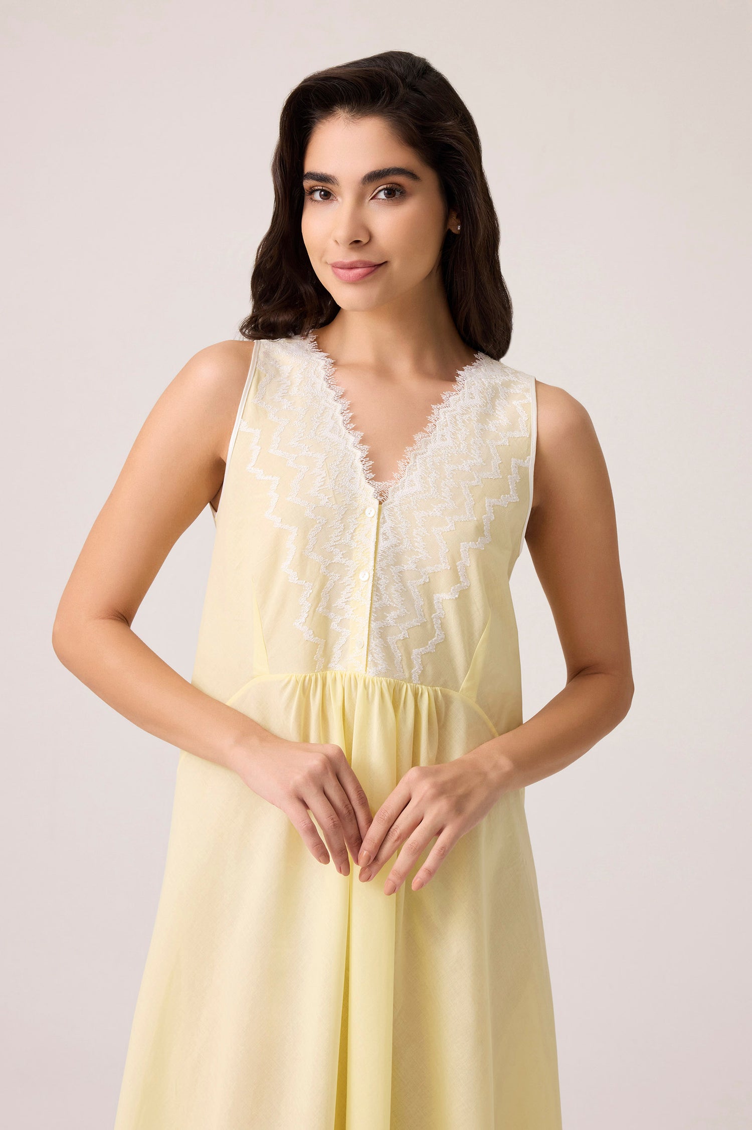 Yasmine Cotton Robe Set Yellow