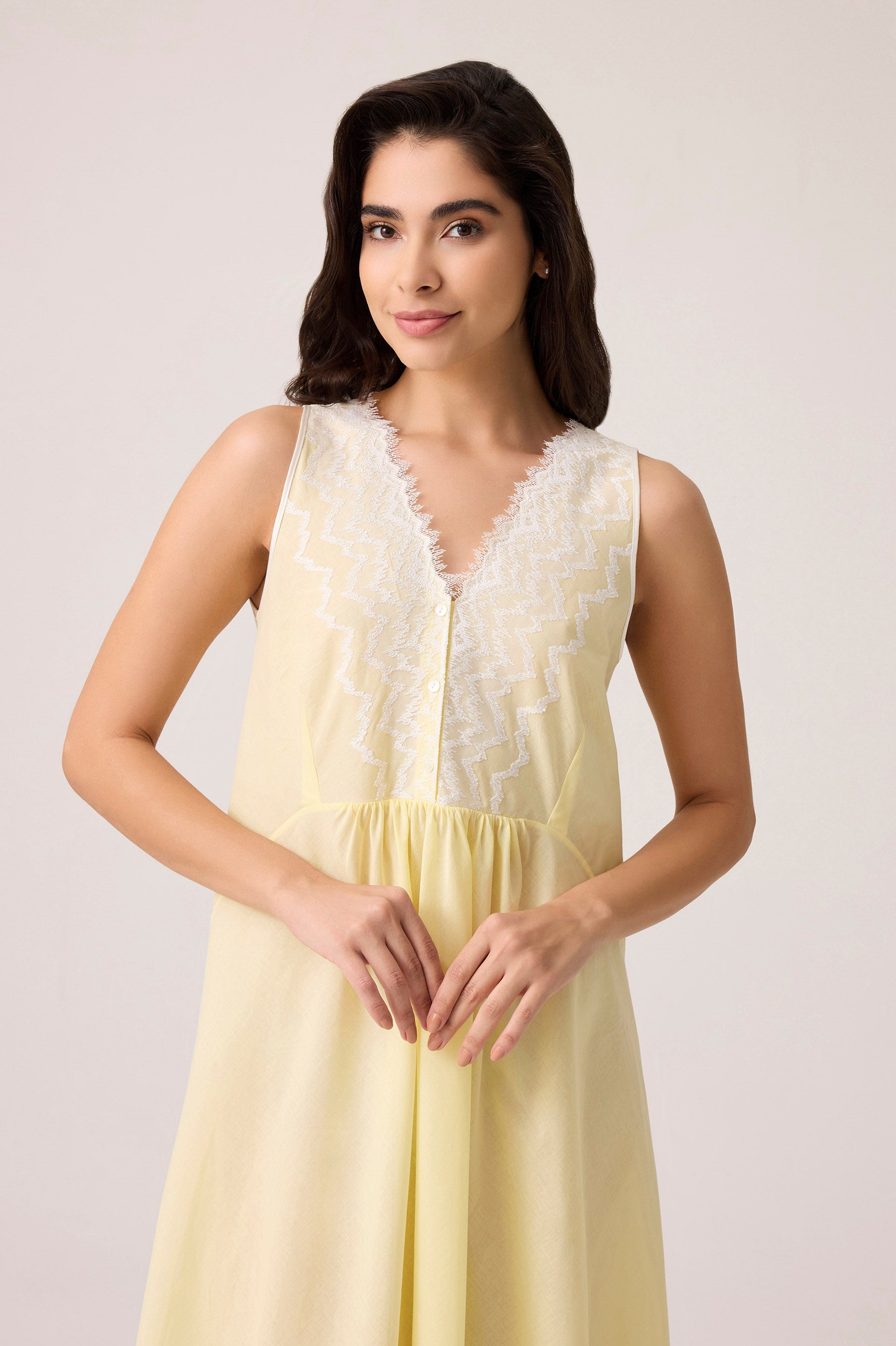Yasmine Cotton Robe Set Yellow