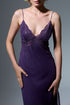 Joan Silky Nightgown Dark Violet Silk — Bocan Couture luxury nightwear