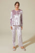 Latifa Velvet Pajama Set - Powder Powder Velvet — Bocan Couture luxury nightwear