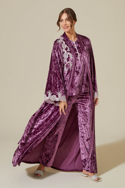 Velvet Robe Set By Bocancouture
