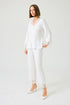 Lilou  Silky Pyjama Set  Off White Off White Silk — Bocan Couture luxury nightwear