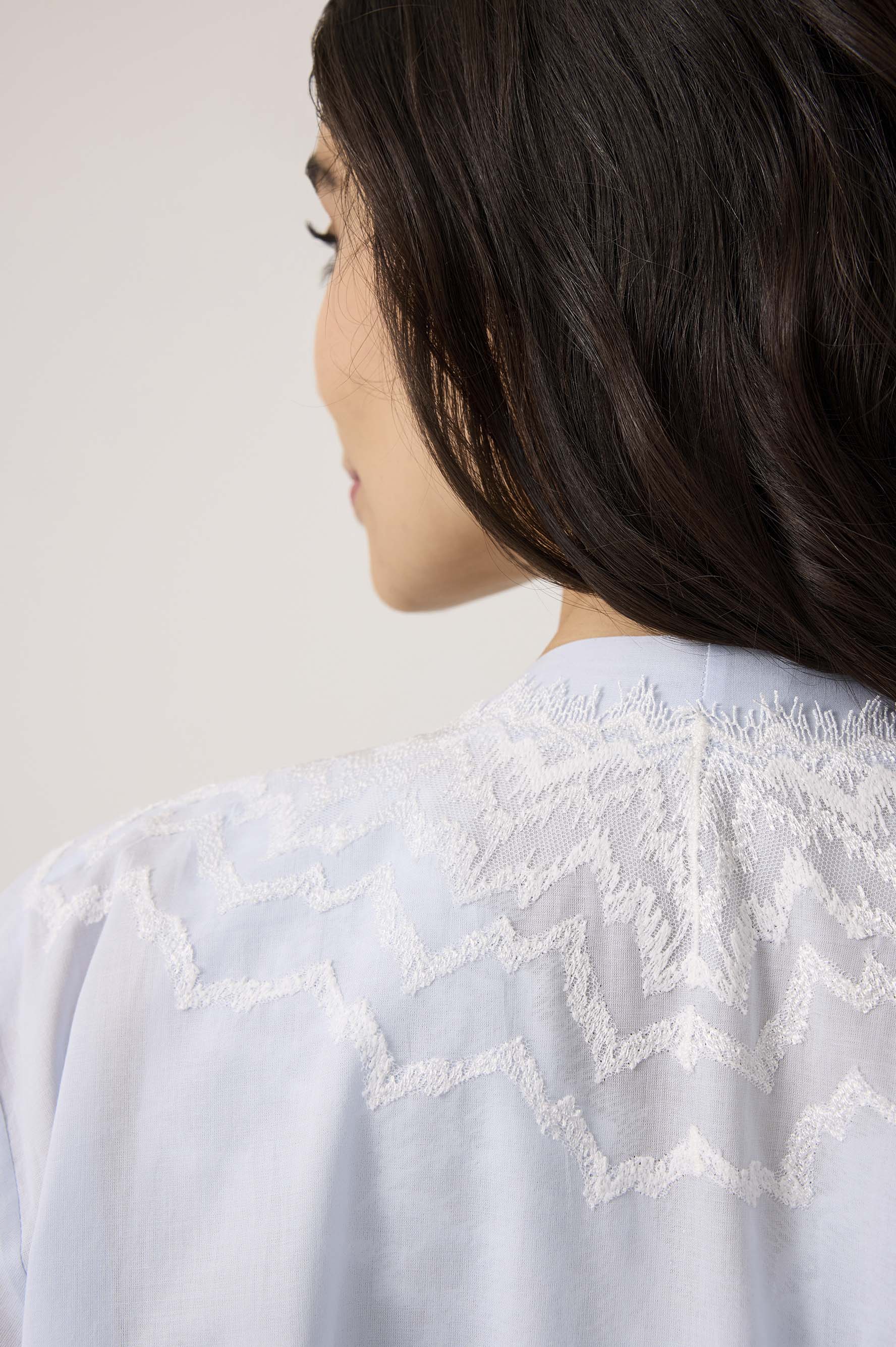 Yasmine Cotton Robe Set Baby Blue