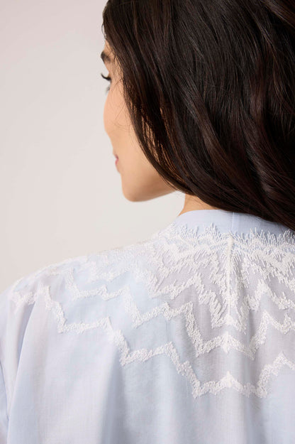 Yasmine Cotton Robe Set Baby Blue