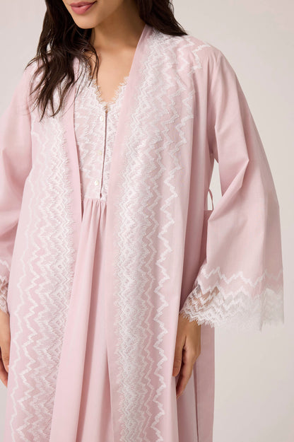 Yasmine Cotton Robe Set Powder