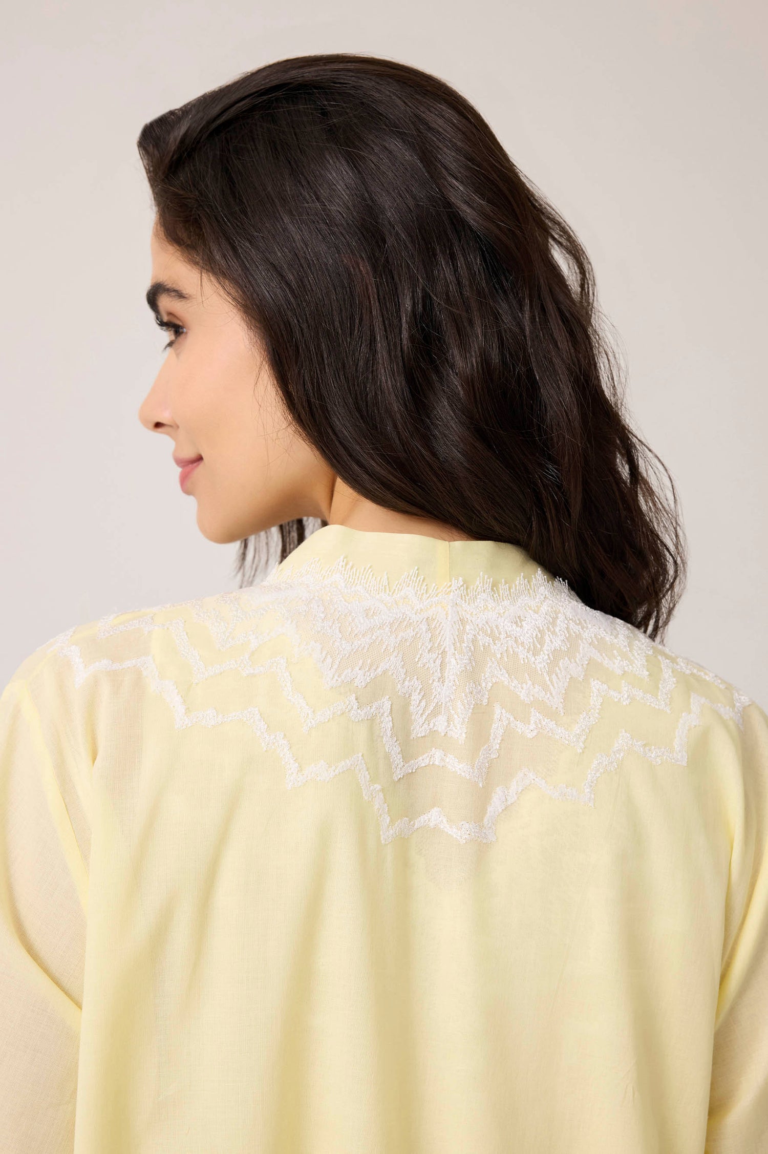 Yasmine Cotton Robe Set Yellow