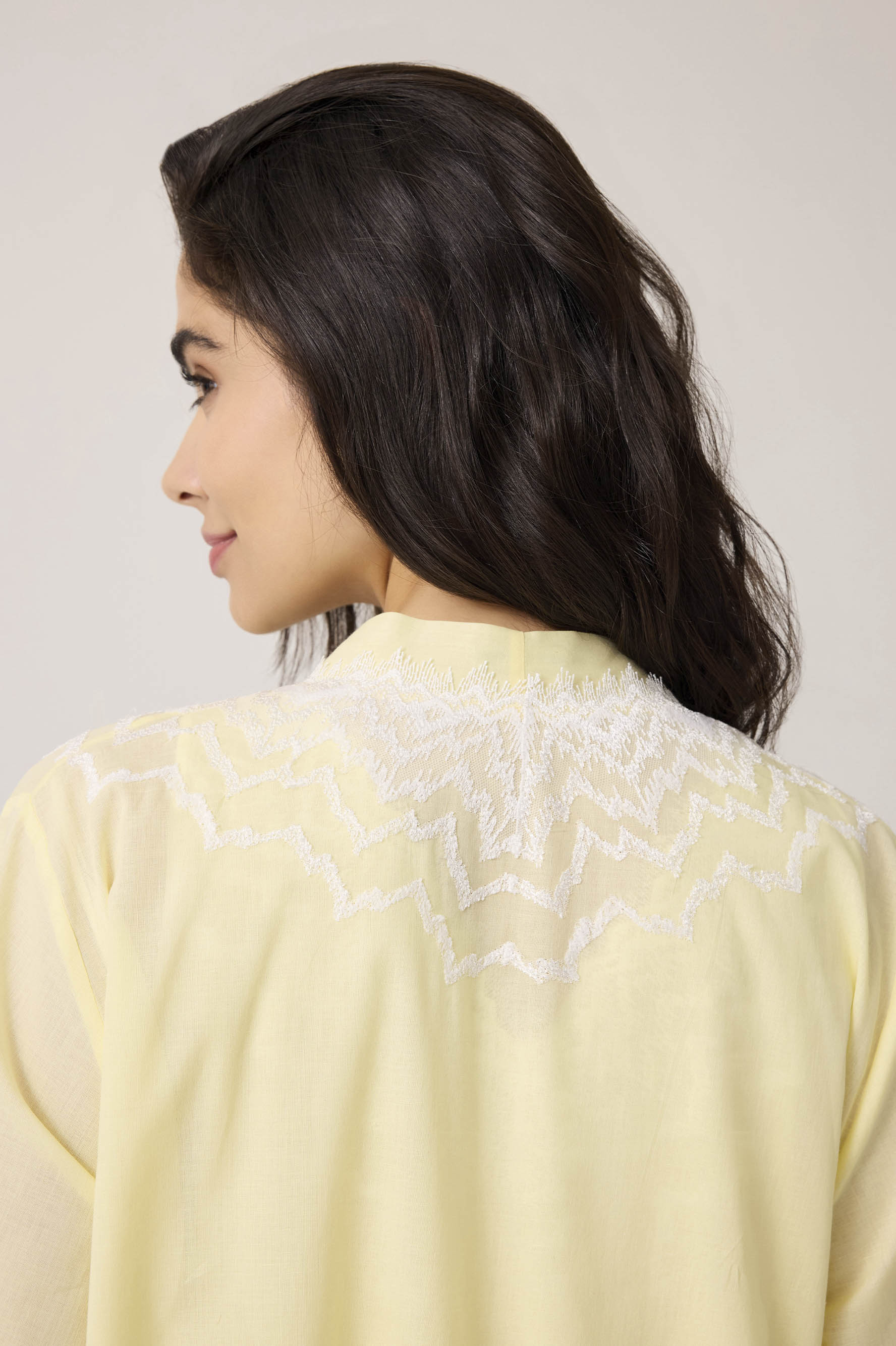 Yasmine Cotton Robe Set Yellow