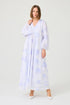 Violette Cotton Printed Robe Set  Off White Off White Cotton — Bocan Couture luxury nightwear