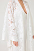 Luxury white silky rayon robe set by Bocan Couture